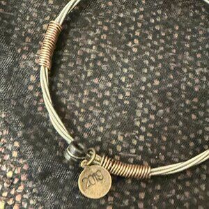 Bass Guitar String Bracelet with 2019 Charm